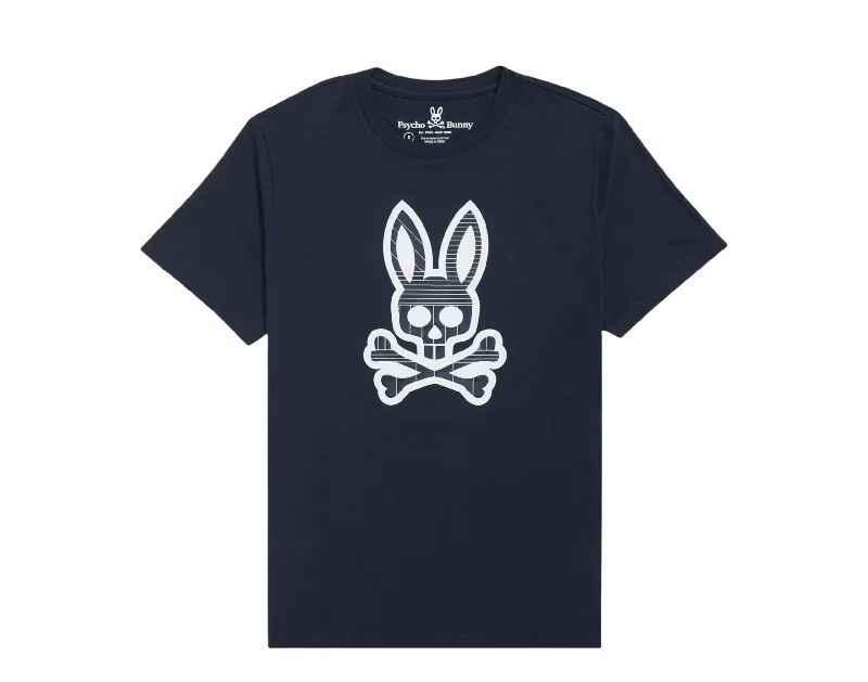 men's premium checkered shirts -Psycho Bunny Liam Navy Big and Tall Tee Shirt B9U138S1PC-NVY