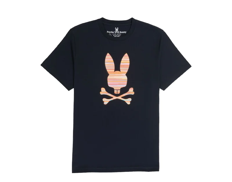 men's everyday button-up shirts -Psycho Bunny Men's Big & Tall Newell Graphic Tee Navy B9U318W1PC-NVY