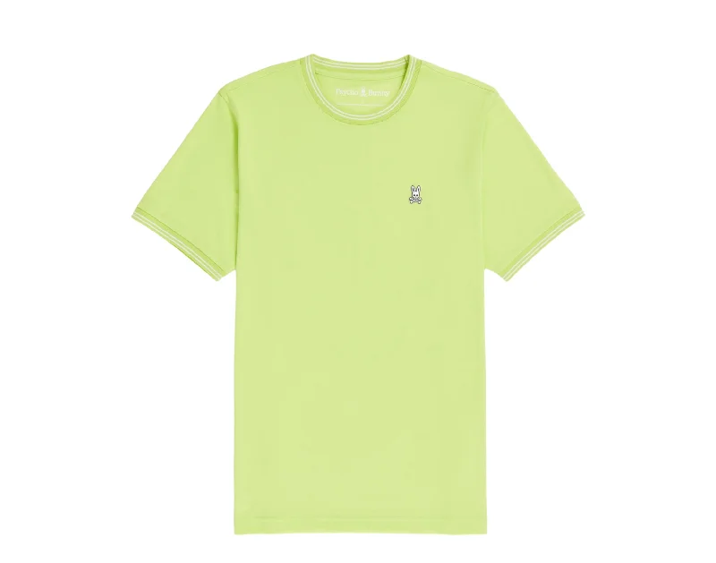 slim-fit shirts for men -Psycho Bunny Men's Logan Tee Lime Granita Shirt B6U137X1PC-LMG