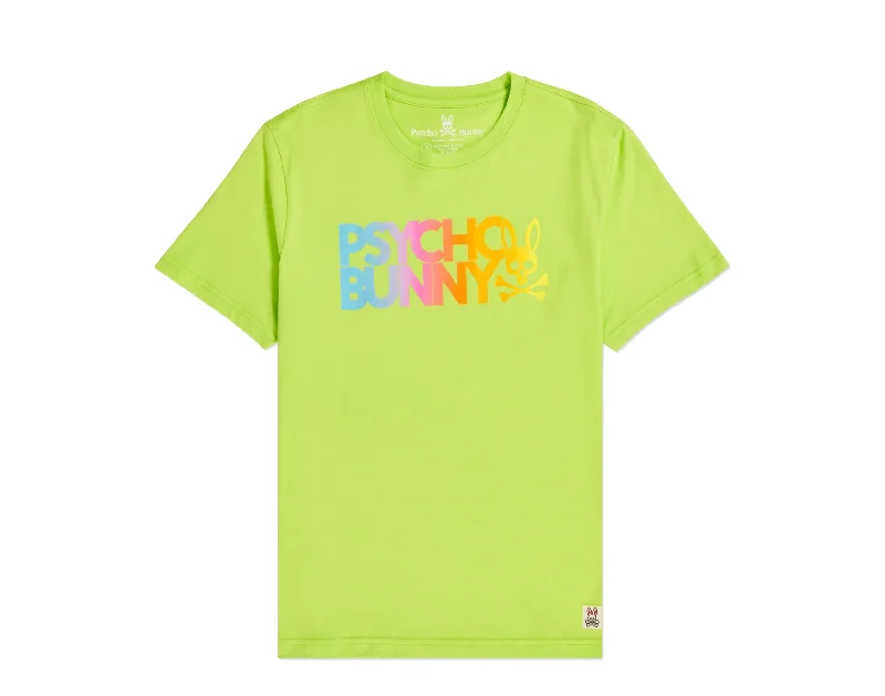 men's versatile shirts for work -Psycho Bunny Sheffield Foil Electric Lime Men's Tee Shirt B6U144N1PC-ELL