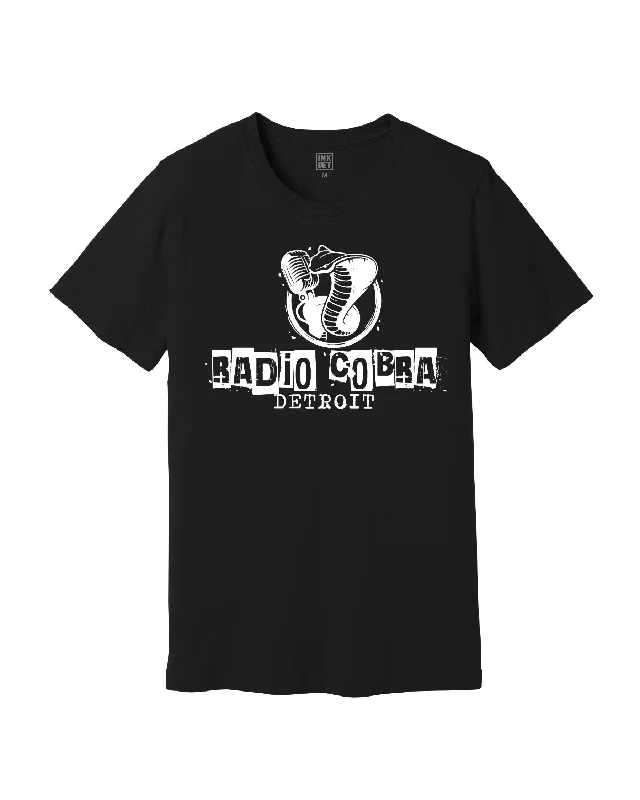 casual street t-shirts for men -Radio Cobra T-Shirt - Black