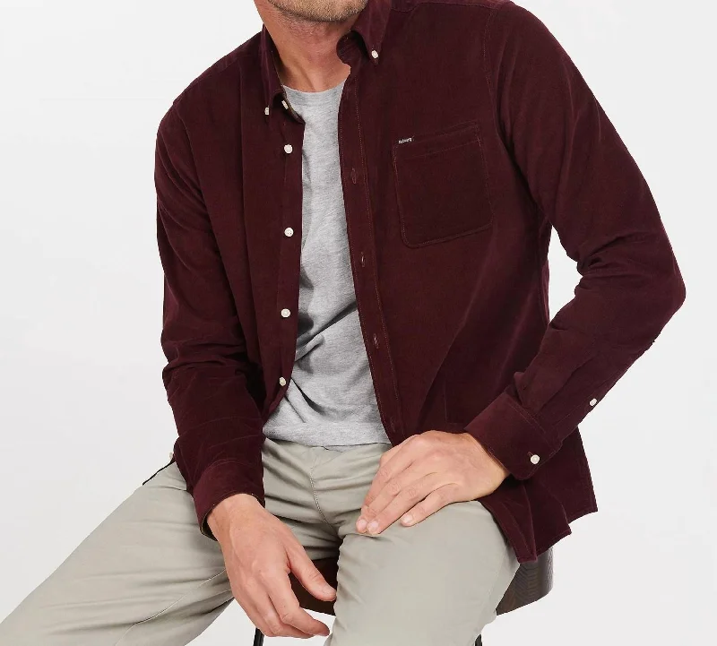 stylish casual shirts -Ramsey Tailored Shirt In Winter Red