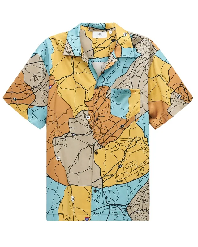 premium shirts for men -RtA Silk Print Shirt