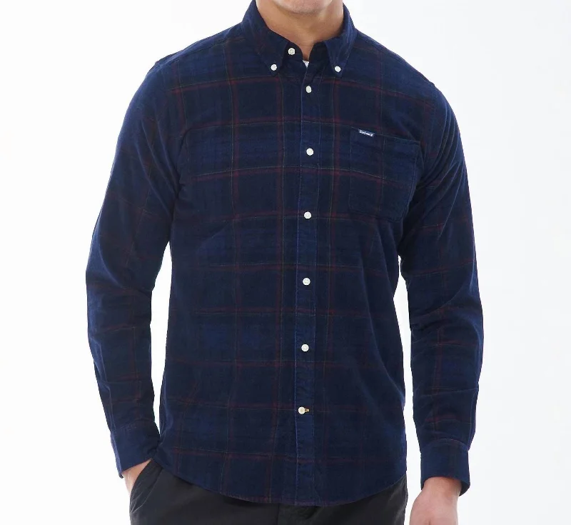 classic white shirts for men -Southfield Tailored Shirt In Navy