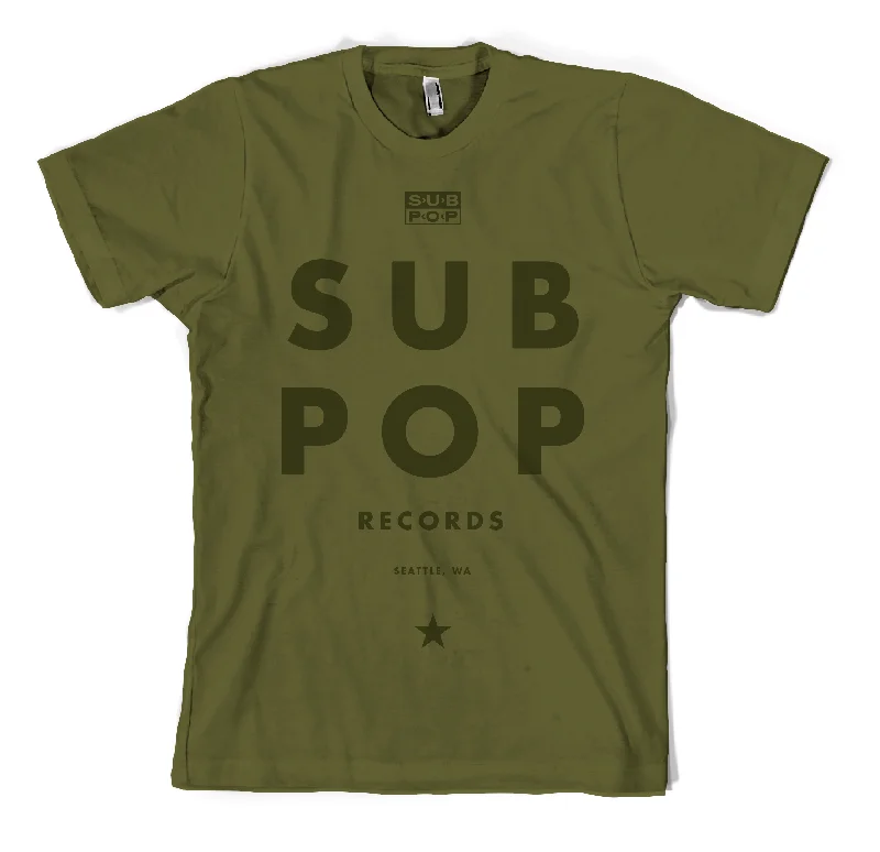 men's fashion fit t-shirts -Army Green Futura T-Shirt