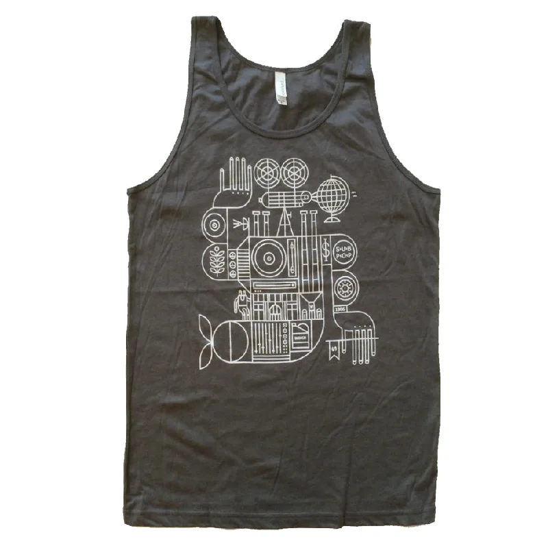 graphic design t-shirts for men -Biesinger Machine Tank Top