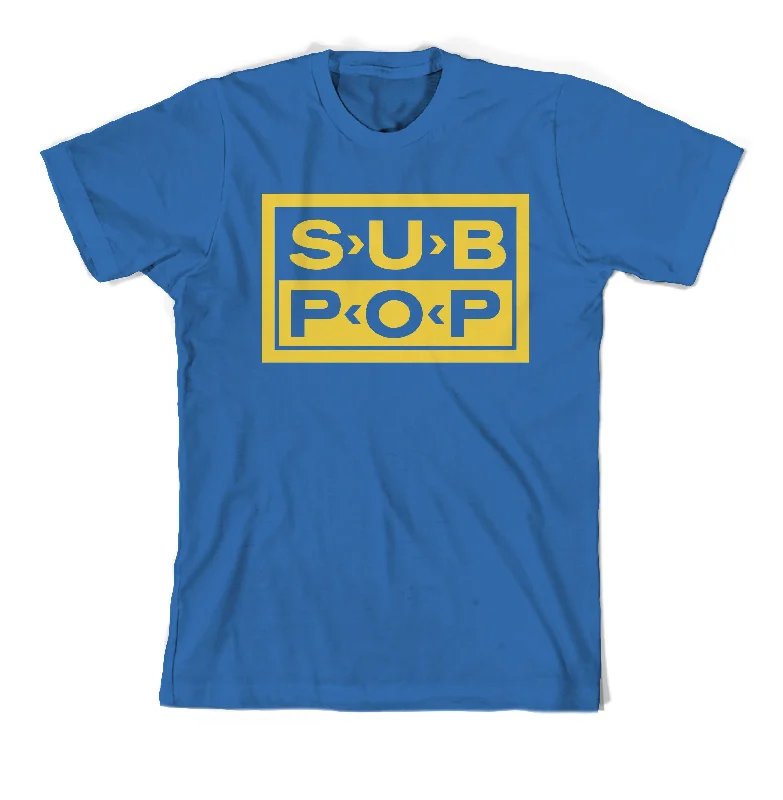 cool summer t-shirts -Logo Blue w/Yellow T-Shirt