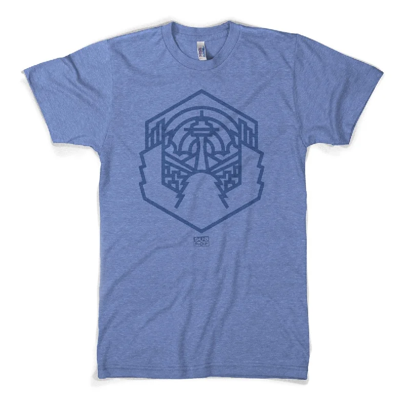 slim-fit cotton t-shirts -Sub Pop Draplin Blue Sasquatch Shirt