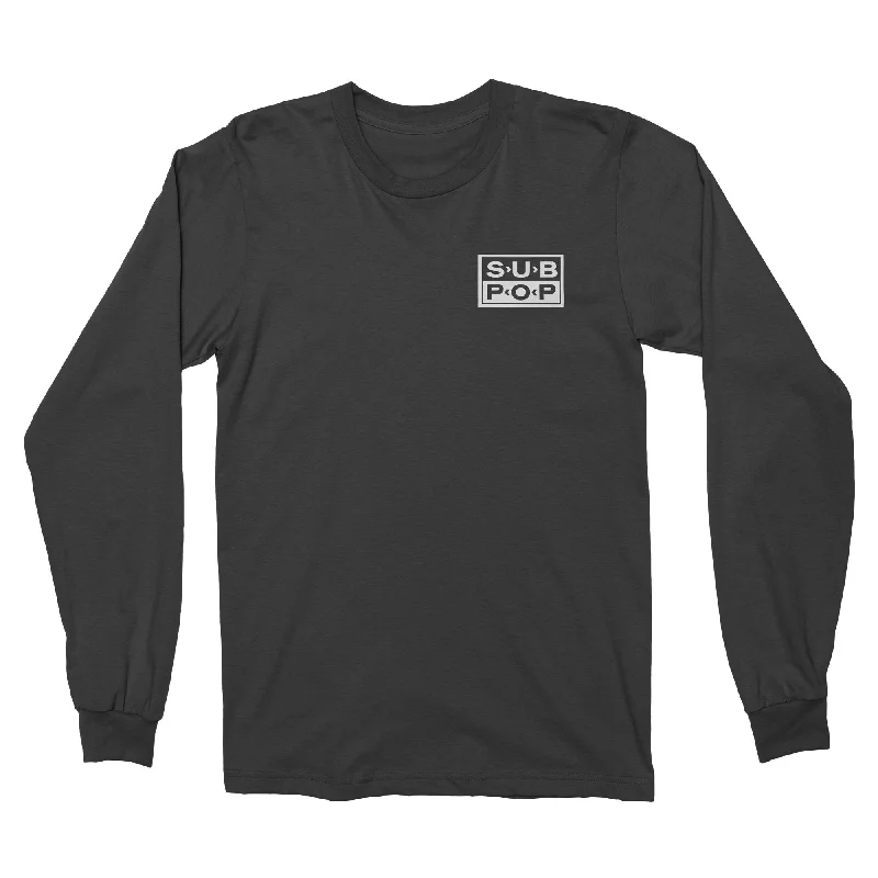 men's soft jersey t-shirts -The Sub Pop Record Co. Black Long Sleeve T-Shirt