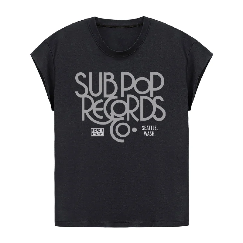 men's casual printed tees -Women's Record CO Black T-Shirt