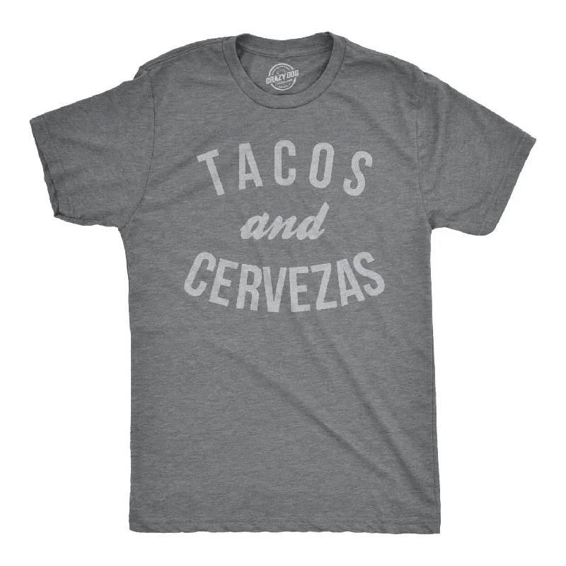 vintage graphic tees for men -Tacos and Cervezas Men's T Shirt