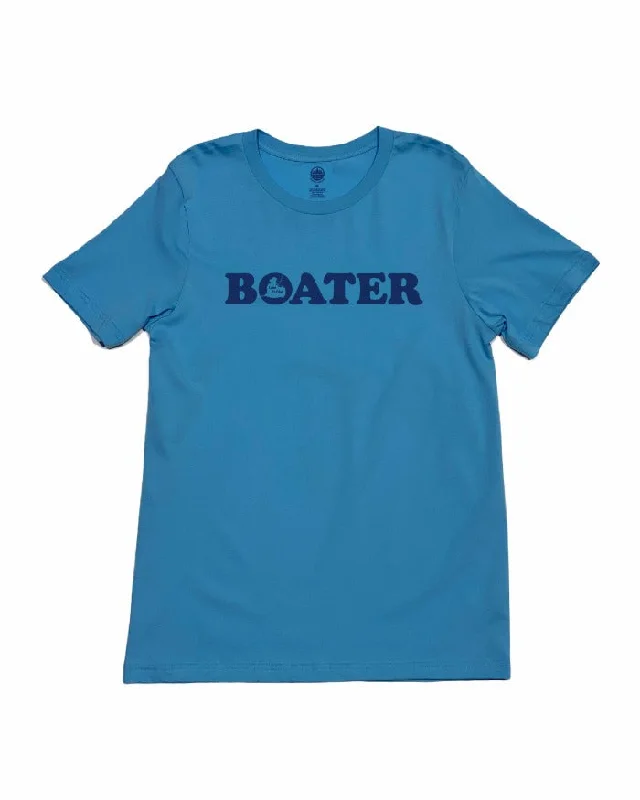 men's oversized graphic t-shirts -The Great Lakes State Lake St. Clair Boater T-Shirt - Lake Blue