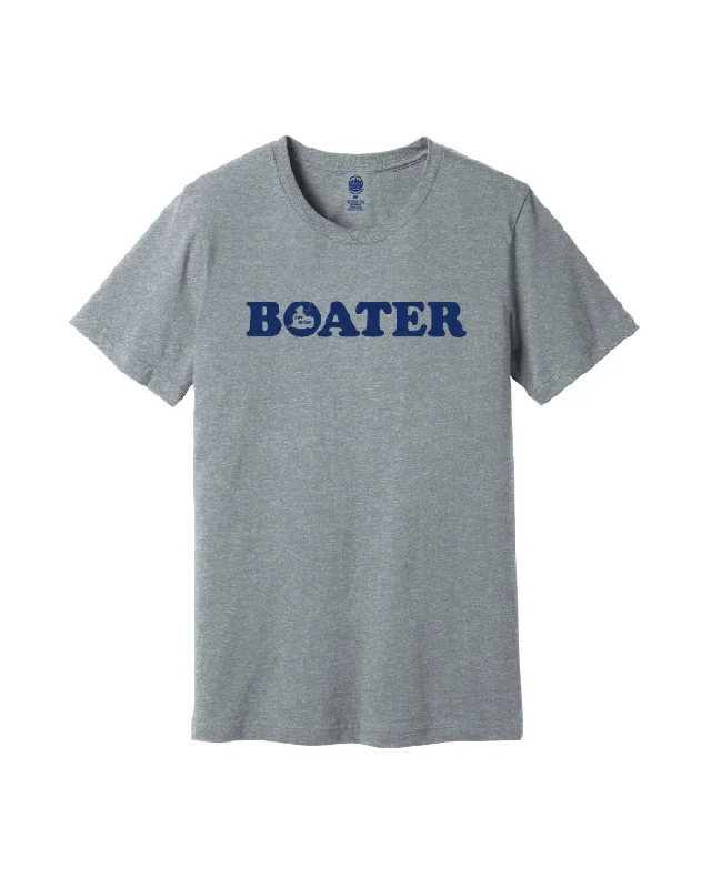 men's oversized t-shirts -The Great Lakes State Lake St. Clair Boater T-Shirt - Heather Grey