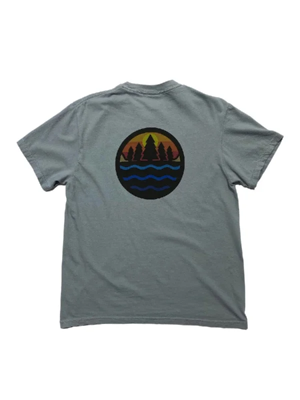 summer-ready t-shirts for men -The Great Lakes State - TGLS Logo T-Shirt - Granite