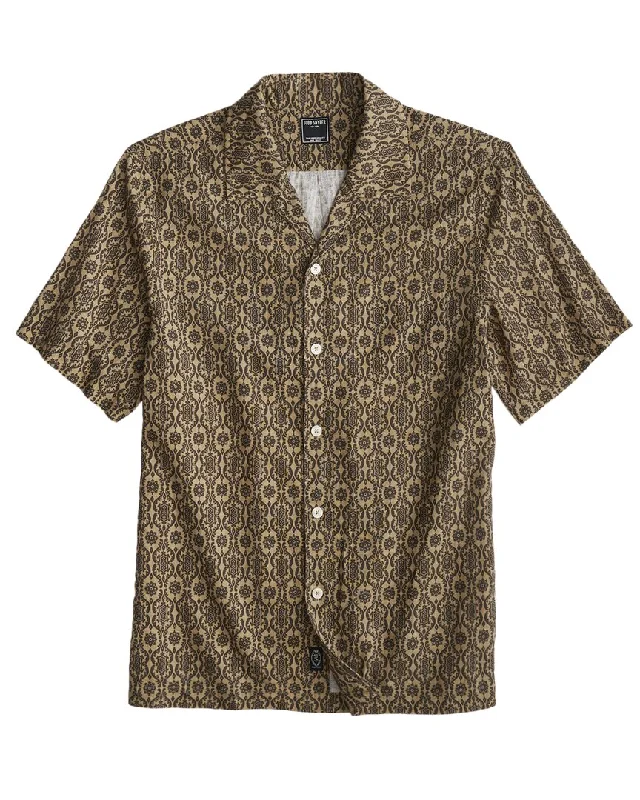 classic short-sleeve shirts for men -Todd Snyder Linen-Blend Collared Shirt