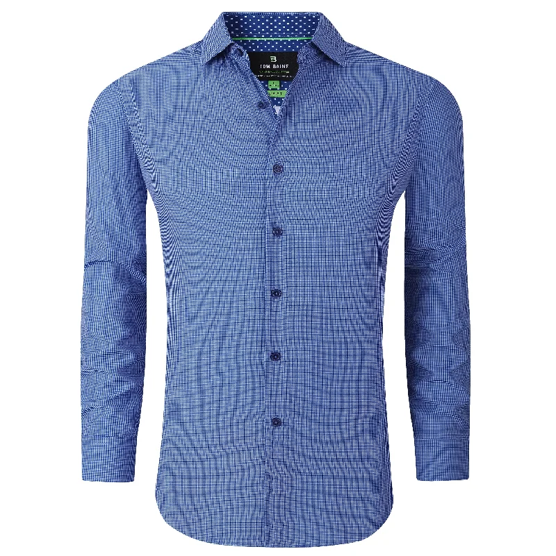 men's seasonal shirts -Tom Baine mini Geometric Performance Button Down