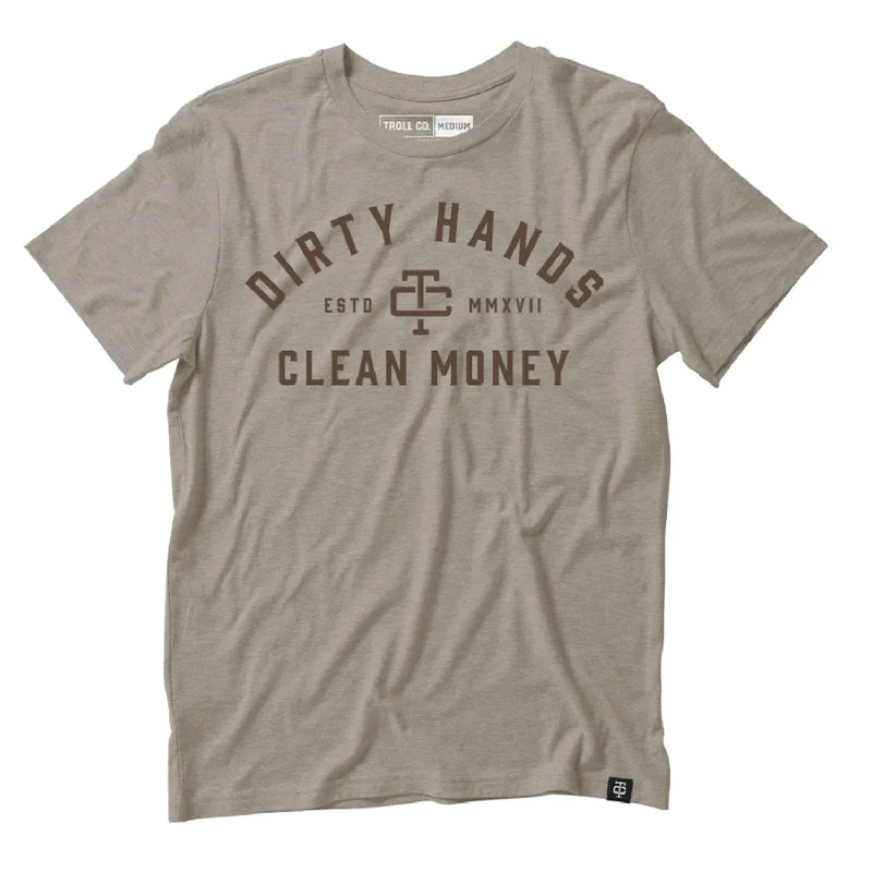 men's holiday-themed t-shirts -Troll Co. Men's 'Dirty Hands Clean Money" T-Shirt