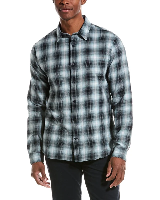 men's holiday-themed shirts -Vince Classic Fit Flannel Shirt