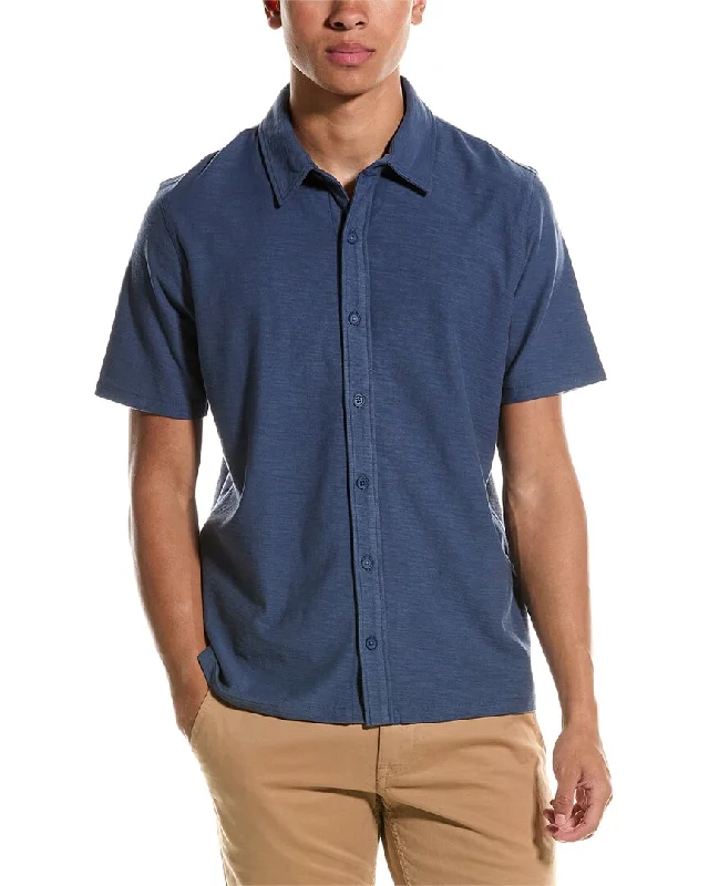 comfortable button-up shirts for men -Vince Heavy Slub Shirt