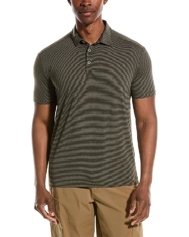 men's polo shirts with mesh back -Vintage 1946 Shadow Stripe Polo Shirt