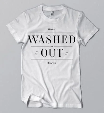 men's casual summer t-shirts -Washed Out White