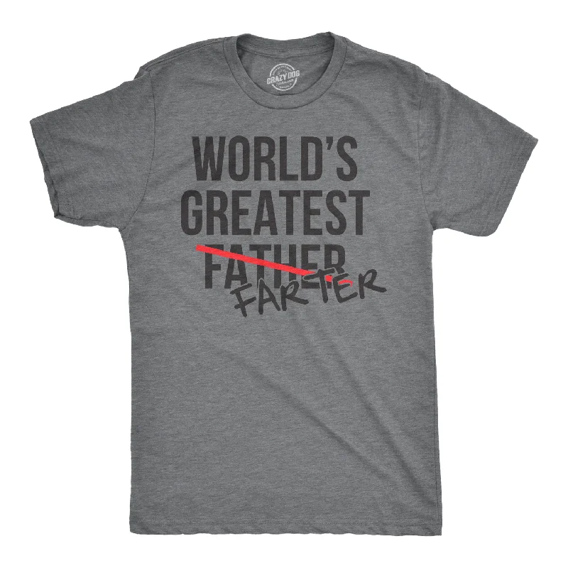 trendy t-shirts for men -World's Greatest Farter Father Men's T Shirt