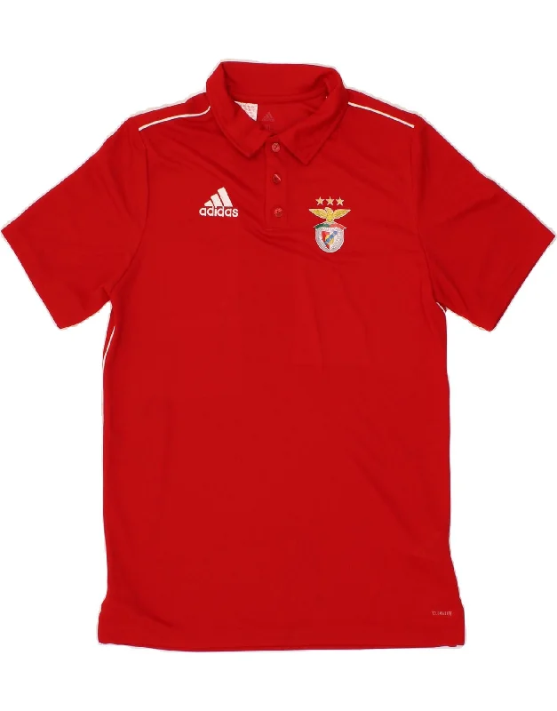 men's breathable polo shirts -ADIDAS Boys Climalite Polo Shirt 15-16 Years XL Red Polyester