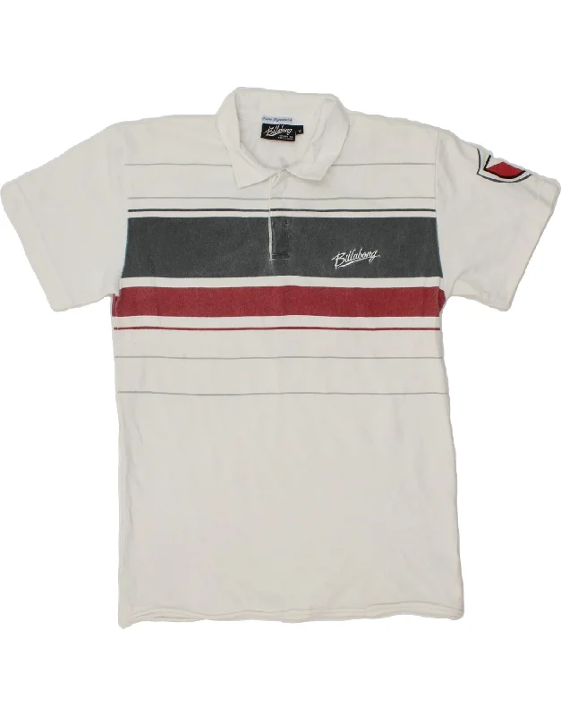 men's vintage polo shirts -BILLABONG Boys Graphic Rugby Polo Shirt 15-16 Years White Colourblock