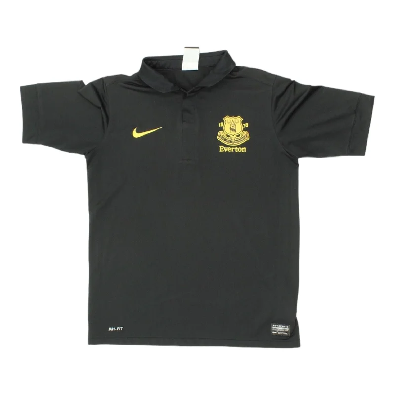 versatile cotton polo shirts -Everton FC Nike Kids Black Polo Shirt | Boys Football Premier League Sportswear