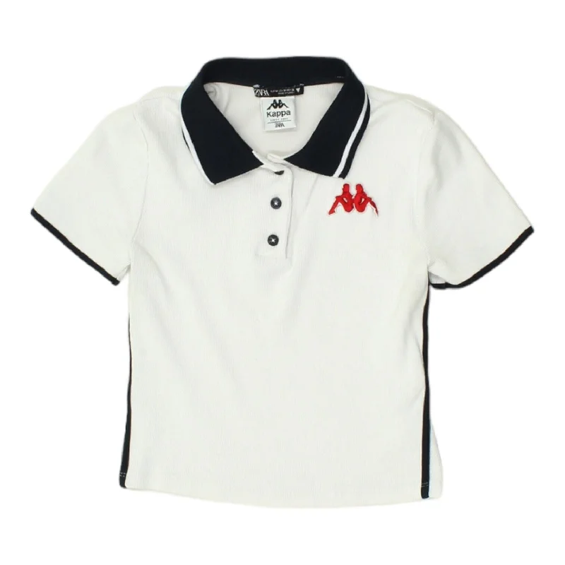 men's golf polo shirts with collars -Kappa X Zara Kids White Polo Shirt | Boys Girls Designer Sportswear VTG