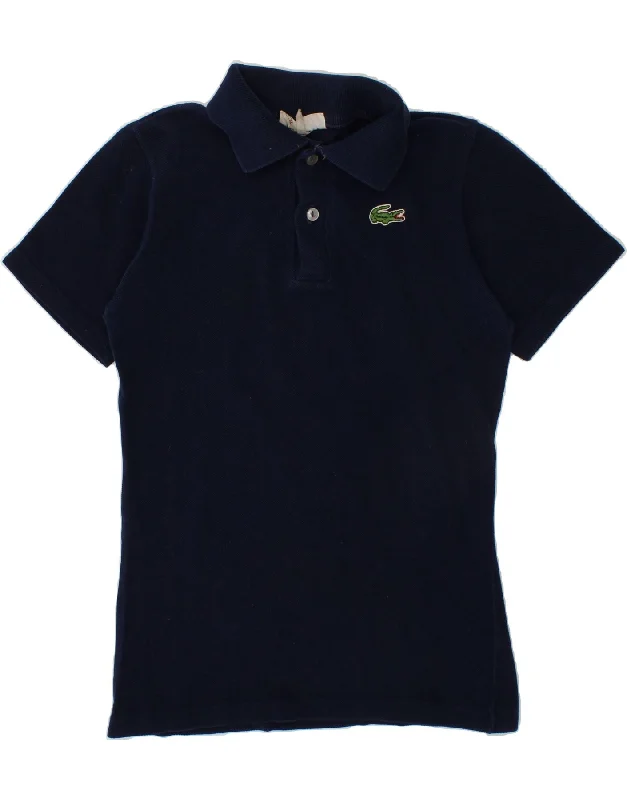 soft-touch polo shirts for men -LACOSTE Boys Polo Shirt 11-12 Years Navy Blue Cotton