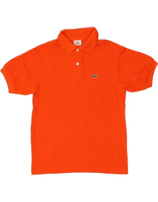 men's luxury polo shirts -LACOSTE Boys Polo Shirt 13-14 Years Orange Cotton