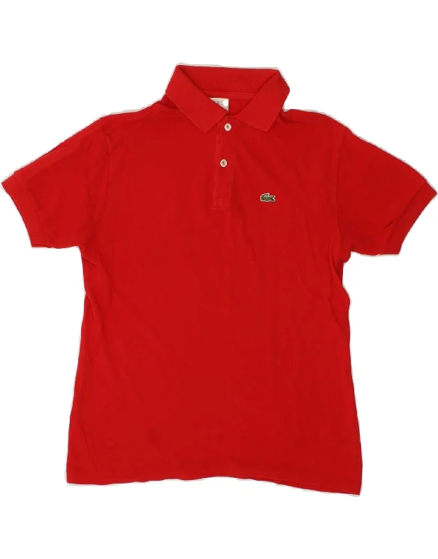 comfortable casual polo shirts for men -LACOSTE Boys Polo Shirt 15-16 Years Red Cotton