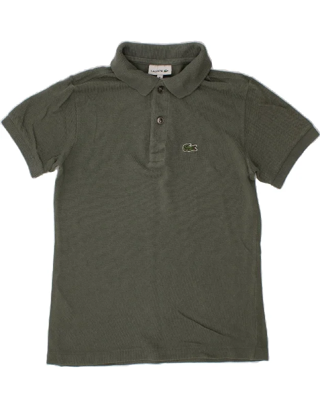 versatile polo shirts for men -LACOSTE Boys Polo Shirt 7-8 Years Green Cotton