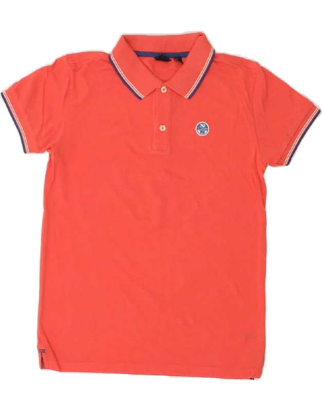 men's classic fit cotton polo shirts -NORTH SAILS Boys Polo Shirt 11-12 Years Red Cotton