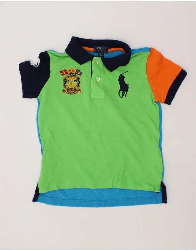 vibrant long sleeve polo shirts -POLO RALPH LAUREN Baby Boys Graphic Polo Shirt 18-24 Months Multicoloured