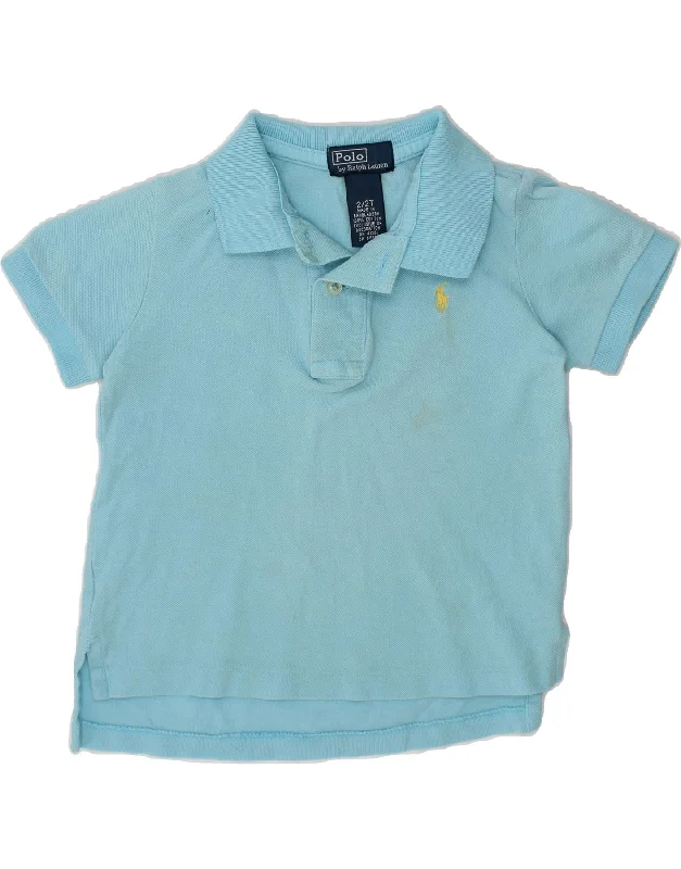 men's classic striped polo shirts -POLO RALPH LAUREN Baby Boys Polo Shirt 18-24 Months Blue Cotton