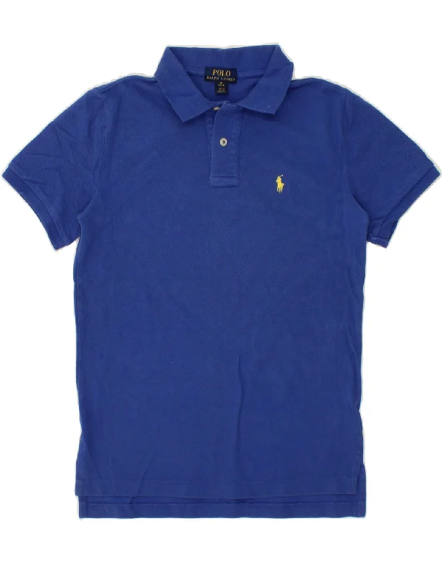 polo shirts for men with collars -POLO RALPH LAUREN Boys Polo Shirt 10-11 Years Medium Blue Cotton