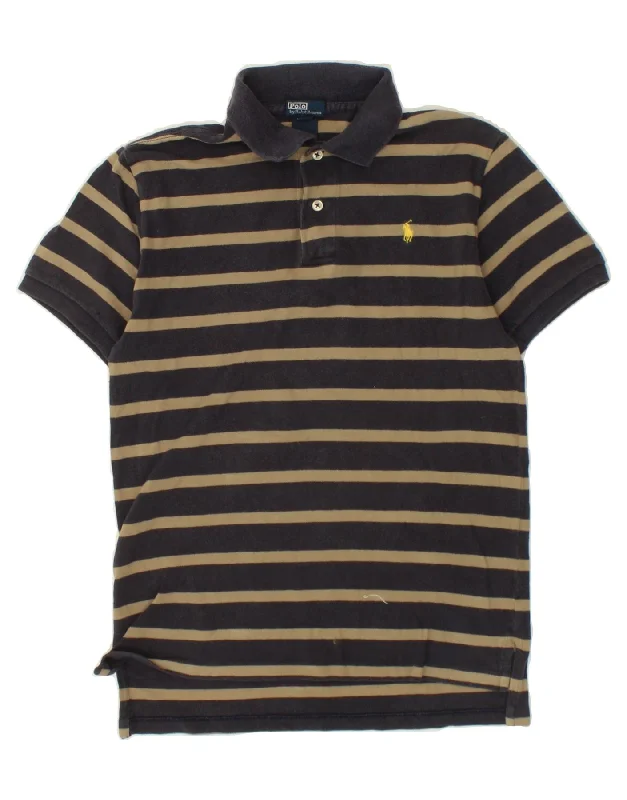 versatile polo shirts for men -POLO RALPH LAUREN Boys Polo Shirt 10-11 Years Medium  Navy Blue Striped