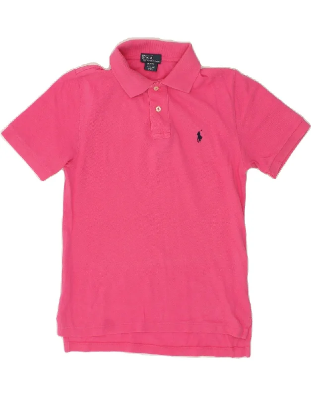 men's sports polo shirts for men -POLO RALPH LAUREN Boys Polo Shirt 10-11 Years Medium Pink Cotton