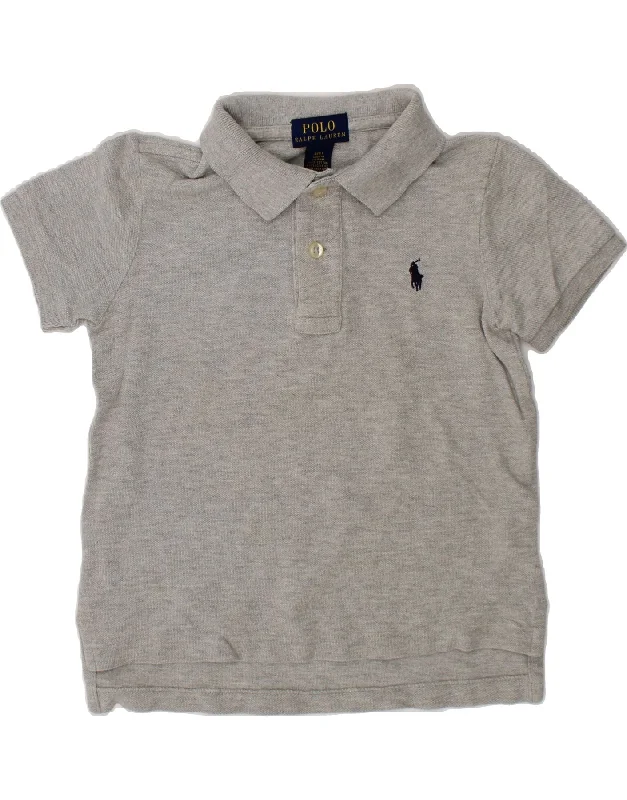 custom-fit polo shirts for men -POLO RALPH LAUREN Boys Polo Shirt 3-4 Years Grey Cotton