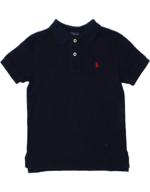 classic short sleeve polo shirts -POLO RALPH LAUREN Boys Polo Shirt 3-4 Years Navy Blue