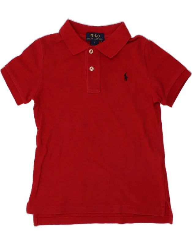 men's polo shirts for golf tournaments -POLO RALPH LAUREN Boys Polo Shirt 4-5 Years Red Cotton