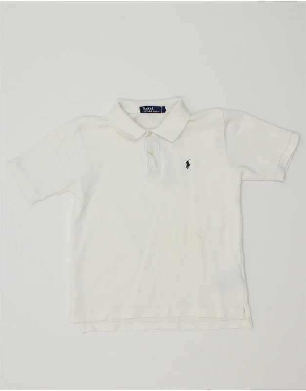 men's sports polo shirts for men -POLO RALPH LAUREN Boys Polo Shirt 6-7 Years White Cotton