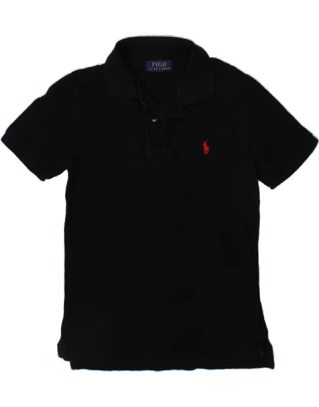 polo shirts for business casual wear -POLO RALPH LAUREN Boys Polo Shirt 7-8 Years Black Cotton