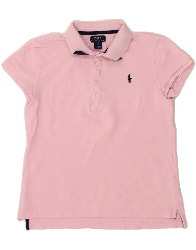 men's simple polo shirts -POLO RALPH LAUREN Girls Polo Shirt 15-16 Years XL Pink Cotton