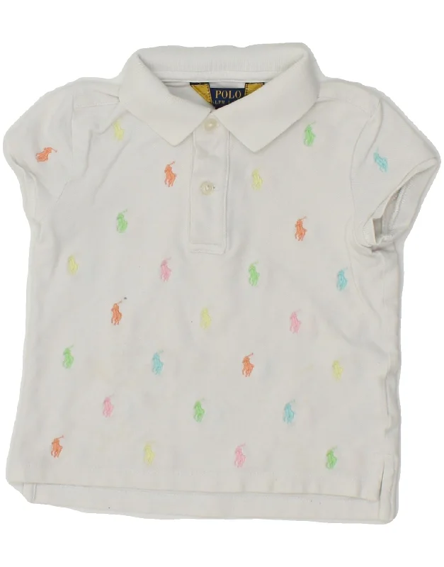 lightweight polo shirts for sports -POLO RALPH LAUREN Girls Polo Shirt 4-5 Years White Cotton