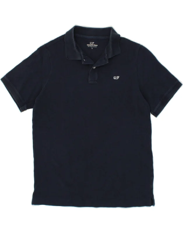 men's vintage polo shirts -VINEYARD VINES Boys Polo Shirt 15-16 Years Large  Navy Blue Cotton