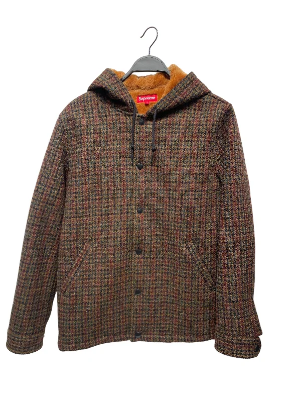 men's lightweight winter jackets -Supreme/Jacket/M/Tweed/MLT/Stripe/TAN HARRIS TWEED HOODED COACH