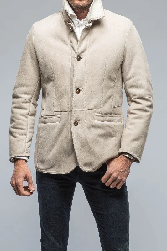 men's stylish jackets -Antonio Shearling Jacket in Light Sand